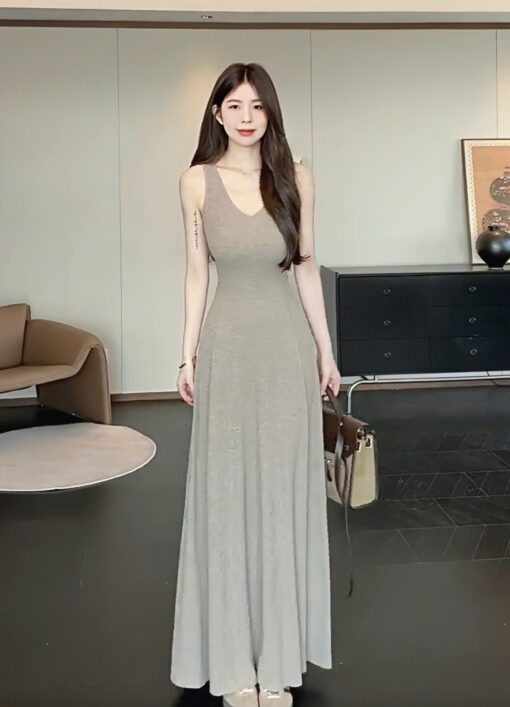 Đầm ba lỗ cổ tim xoè - MÃ SP: DA253