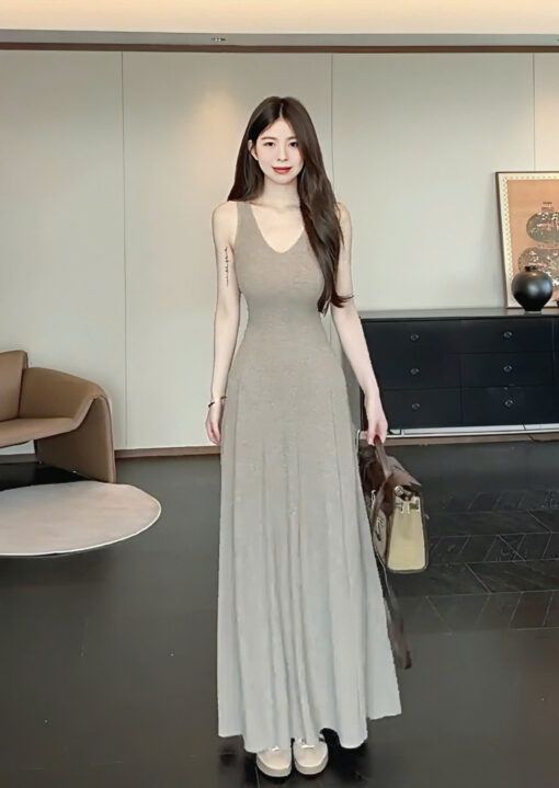 Đầm ba lỗ cổ tim xoè - MÃ SP: DA253 - Hình ảnh 5