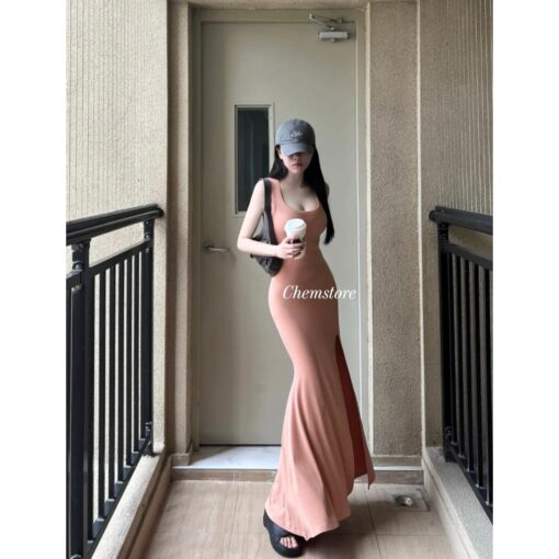 Đầm Maxi Body Ba Lỗ Xẻ Đùi Táo Bạo Quyến Rũ DO137 Chemstore