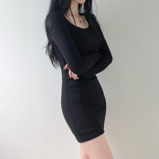 Đầm Mini Body Dài Tay DG050 Chemstore cho Nữ - Women - Hình ảnh 4