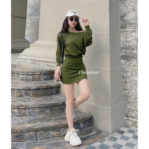 Đầm Mini Liền Trễ Vai Ôm Body DH003 Chemstore - Nữ - Women - Hình ảnh 6