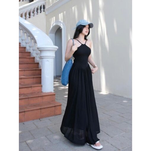 Đầm Maxi Body Cổ Yếm Mix Tùng Suông DO190 Chemstore - Đầm Dành Cho Nữ - Women - Hình ảnh 3