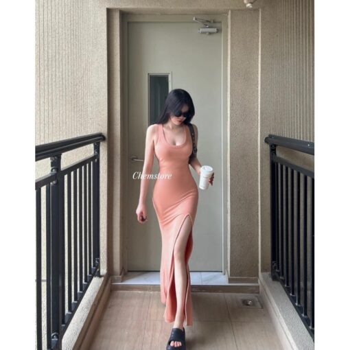 Đầm Maxi Body Ba Lỗ Xẻ Đùi Táo Bạo Quyến Rũ DO137 Chemstore - Hình ảnh 2