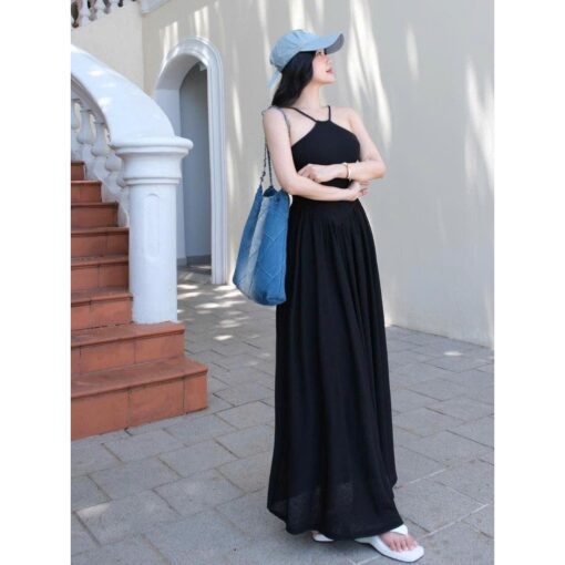 Đầm Maxi Body Cổ Yếm Mix Tùng Suông DO190 Chemstore - Đầm Dành Cho Nữ - Women - Hình ảnh 2