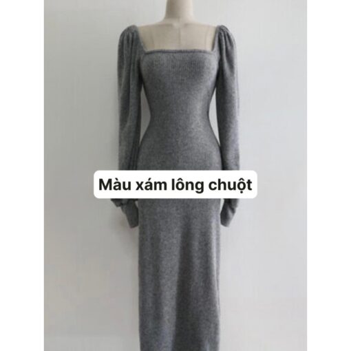 Đầm Maxi Body Tay Dài Cổ Vuông DA109 Chemstore - Nữ - Women - Hình ảnh 5