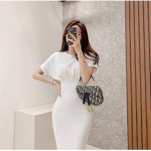 Đầm Body Midi Ngắn Tay Cổ Tròn DH015 Chemstore - Nữ - Women