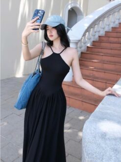 Đầm Maxi Body Cổ Yếm Mix Tùng Suông DO190 Chemstore - Đầm Dành Cho Nữ - Women