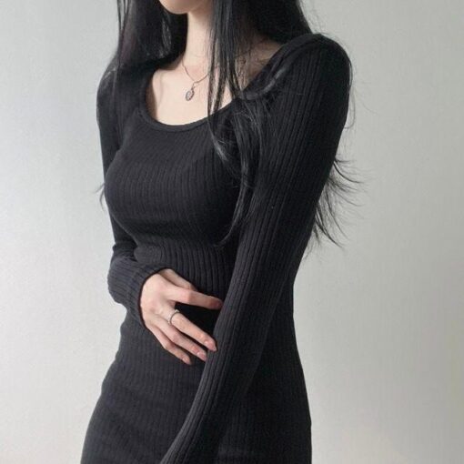 Đầm Mini Body Dài Tay DG050 Chemstore cho Nữ - Women - Hình ảnh 5