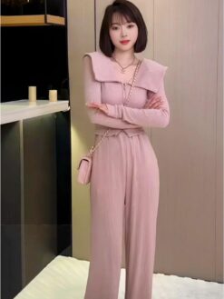 Set Áo Tay Dài Mix Quần Ống Suông SA069 Chemstore - Bộ đồ Nữ - Nữ, Women